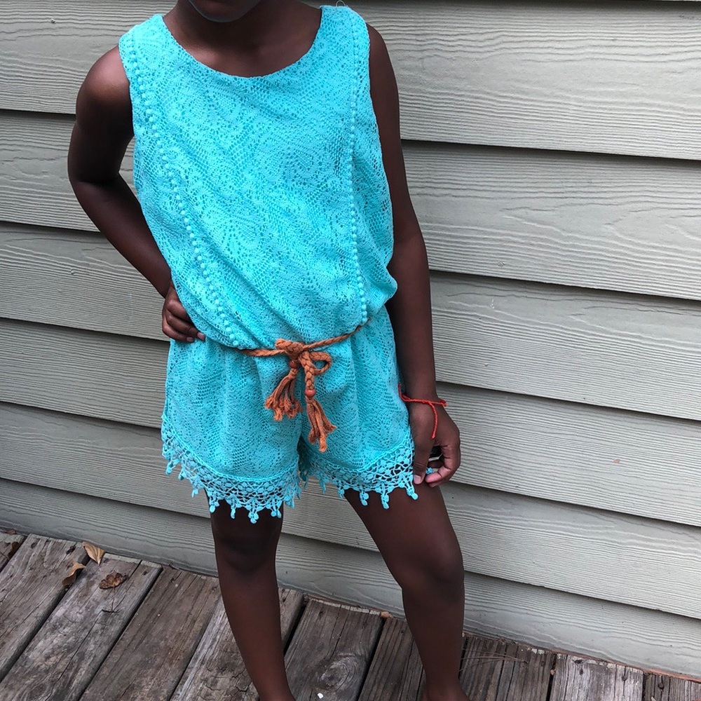 Girls turquoise jumper (gently worn)